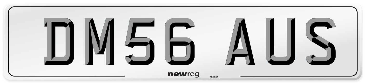DM56 AUS Number Plate from New Reg